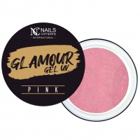 Nails Company Żel Budujący Glamour UV z Drobinkami 15 g - Pink