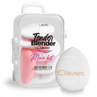 Clavier Tender Blender Zestaw Mini Gąbek Do Makijażu Mua Kit 6 szt - White