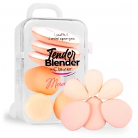 Clavier Tender Blender Zestaw Mini Gąbek Do Makijażu Mua Kit 3+3 - White