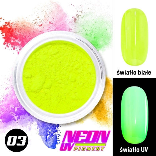 Pyłek Ozdoba Do Paznokci Neon UV Pigment Nr 03